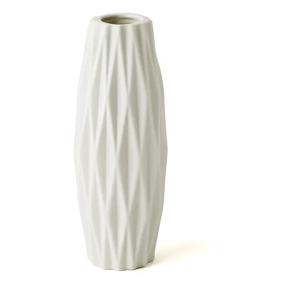 Florero Texturizado - Nórdico - Minimalista - Escandinavo Color Blanco