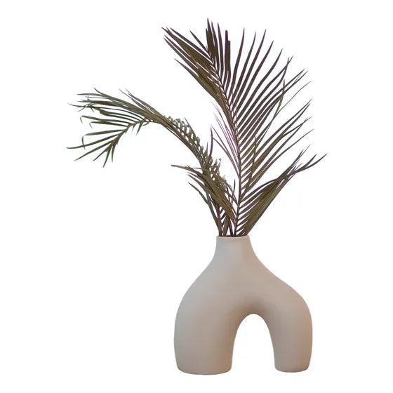 Tecson Home | Florero Arco Cerámica Blanco Mate Premium