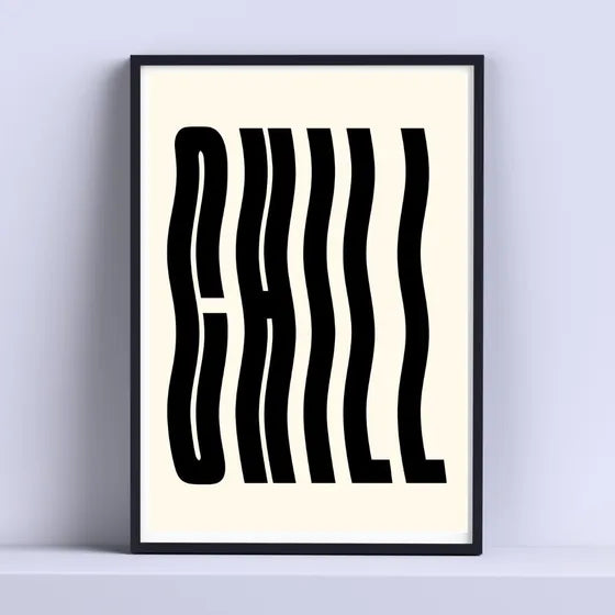 Cuadro Minimalista Chill Deco30x40cm Con Vidrio - 36380.65